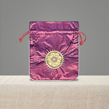 Chinese Style Brocade Drawstring Gift Blessing Bags PW-WG69519-14-1