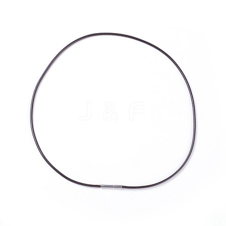 Waxed Polyester Cord Necklace Making MAK-I011-05-A-03-1