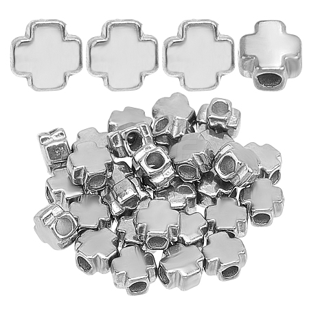40Pcs 304 Stainless Steel Beads STAS-HY0002-06P-1