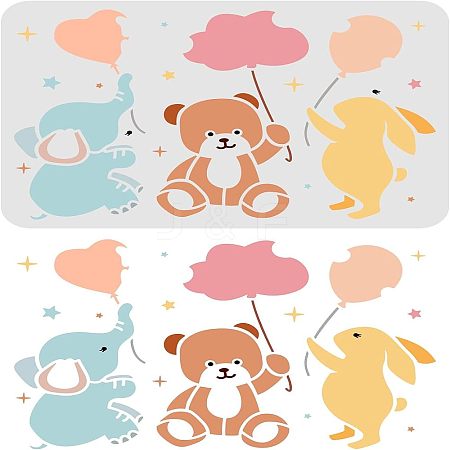 Plastic Reusable Drawing Painting Stencils Templates DIY-WH0202-270-1