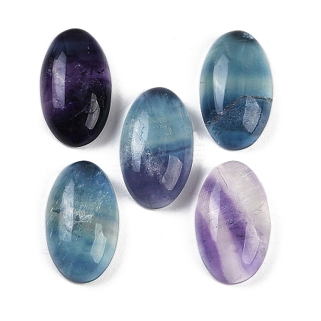 Natural Colorful Fluorite Cabochons G-H288-01E-1