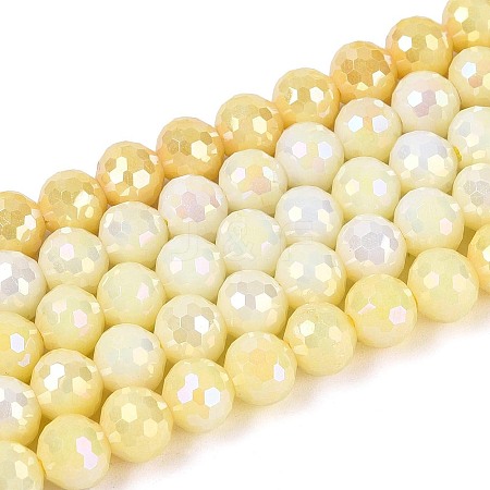 Anti-Tarnish Electroplate Glass Beads Strands X-GLAA-N056-6mm-05-1