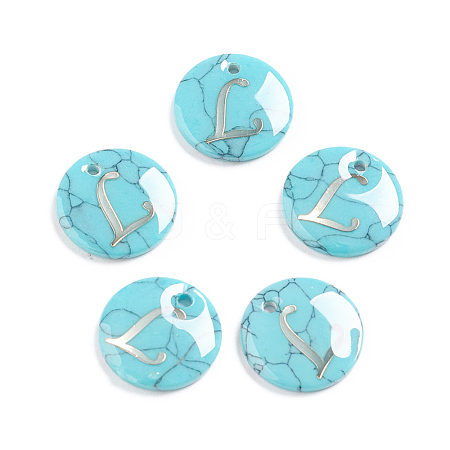 Synthetic Turquoise Charms G-L561-001L-1