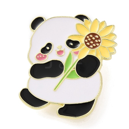 Panda Theme Enamel Pins JEWB-B030-03B-G-1