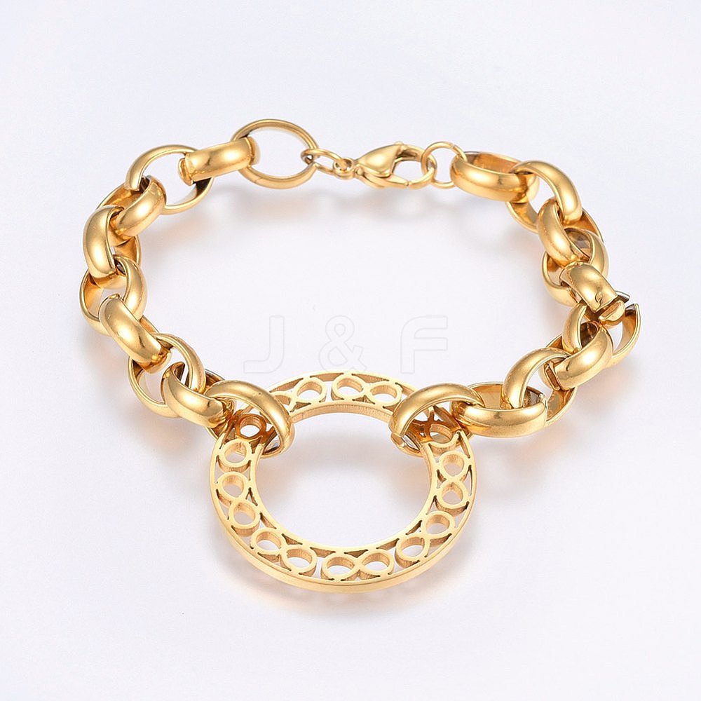 Wholesale 304 Stainless Steel Charm Bracelets - Jewelryandfindings.com