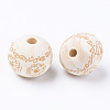 Unfinished Natural Wood European Beads WOOD-S057-013B-2