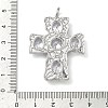 Brass Micro Pave Clear Cubic Zirconia Pendants KK-P349-02P-3