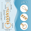 Unicraftale 2Pcs Aluminum & Iron & Zinc Alloy Oval Link Purse Strap Extenders FIND-UN0003-19KCG-3