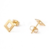 201 Stainless Steel Stud Earring Findings with Hole EJEW-A071-27G-2