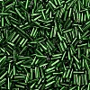 Plated Glass Bugle Beads X-SEED-S046-01B-27-3
