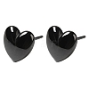 Hypoallergenic Bioceramics Zirconia Ceramic Heart Stud Earrings EJEW-C065-02D-3