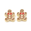 Christmas Brass Enamel Beads KK-I474-G20-1