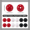 90Pcs 3 Colors Opaque Acrylic Beads MACR-SP0001-63-2