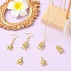 6Pcs 2 Styles Ferris Wheel & Castle Brass Micro Pave Cubic Zirconia Pendants KK-CJ0005-74-6