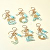 Transparent Epoxy Resin Pendant Keychains KEYC-FS00022-20-10