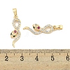 Brass Micro Pave Cubic Zirconia Pendants KK-S386-33G-3