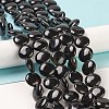 Natural Black Agate Beads Strands G-M403-C12-03-2