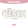 Chenille Embroider Thread Iron on/Sew On Patches PATC-WH0012-93B-01-2