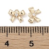 Brass Micro Pave Clear Cubic Zirconia Pendants KK-K351-46B-G-3