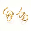 304 Stainless Steel Wire Twist Stud Earrings EJEW-I286-05G-2