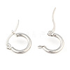 304 Stainless Steel Hoop Earrings EJEW-F105-36P-2