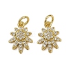 Brass Micro Pave Cubic Zirconia Pendants KK-I358-043G-1