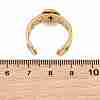 Hollow Cross 304 Stainless Steel Cuff Ring Components SA-CBA098D-02G-A-3