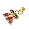 304 Stainless Steel Rhinestone Pendants STAS-Z158-07G-02-01-2
