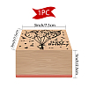 CRASPIRE 1Pc Beechwood Stamps & 1Pc Resin Stamp Sheet DIY-CP0007-96G-2