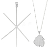 1Pc 925 Sterling Silver Pendants STER-BC0003-70P-1