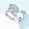 304 Stainless Steel Cuff Bangles for Women BJEW-B150-02P-3