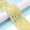 Electroplated Natural Yellow Selenite Beads Strands G-N328-025B-03-1-2