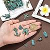 50Pcs 10 Styles Tibetan Style Alloy Pendants FIND-CJ0004-28-4