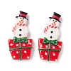 Christmas Themed Opaque Resin Cabochons CRES-P022-07-2