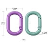 10Pcs Spray Painted Alloy Spring Gate Rings FIND-YW0001-83-4