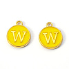 Golden Plated Alloy Enamel Charms ENAM-S118-09W-2