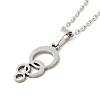 Non-Tarnish 306 Stainless Steel Pendant Necklace for Women NJEW-Q772-01P-06-2