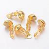 Golden Brass Clip-on Earring Findings For Non-Pierced Ears Jewelry X-KK-E026-G-1