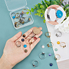 SUNNYCLUE DIY Half Round Gemstone Adjustable Ring Making Kit DIY-SC0019-89-3