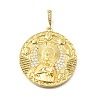 Brass Micro Pave Cubic Zirconia Pendants KK-Q066-19G-1