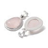 Natural Rose Quartz Pendants G-M405-05P-02-2