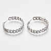 Brass Micro Pave Clear Cubic Zirconia Huggie Hoop Earrings EJEW-S201-207P-NF-3