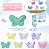 50Pcs Transparent Spray Painted Glass Beads GLAA-YW0004-97A-3