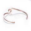 304 Stainless Steel Cuff Bangles BJEW-G611-01RG-3