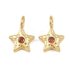 304 Stainless Steel Micro Pave Cubic Zirconia Pendants CU-CBA02E8-19G-03-1