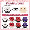 24Pcs 4 Colors Lest We Forget Poppy Enamel Broochs JEWB-GA0001-50-2
