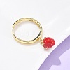 Brass with Enamel Finger Rings RJEW-Q019-02B-G-3