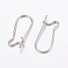 Brass Hoop Earrings Findings Kidney Ear Wires EC221-1-2