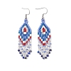 Natural Lapis Lazuli Rhombus Dangle Earrings EJEW-MZ00567-01-2