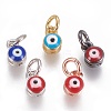 Brass Enamel Charms KK-L188-04-1